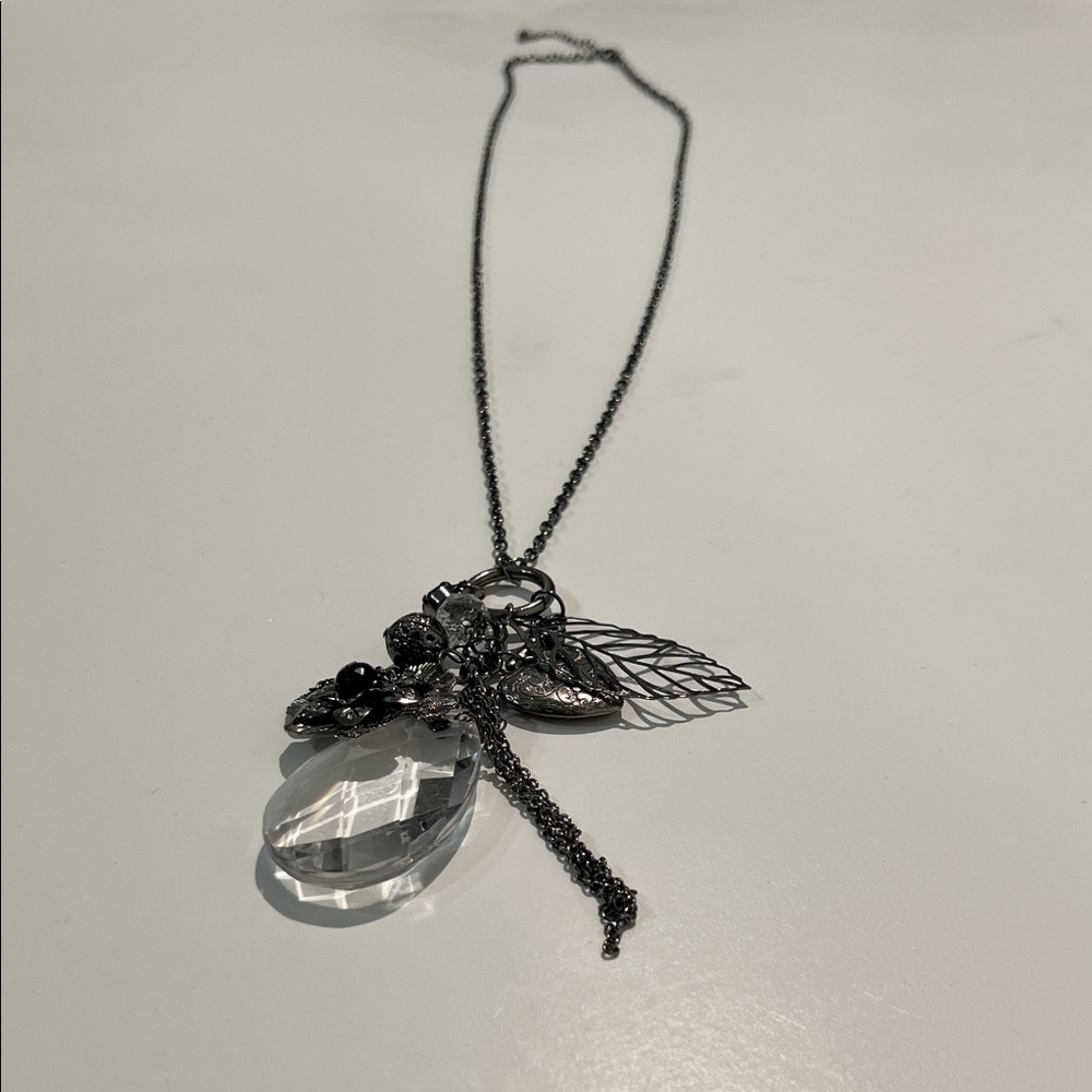 Forever 21 Long Chain Cluster Charm Necklace